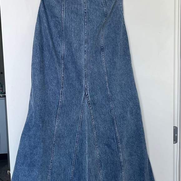 Strapless denim dress - Picture 8 of 12